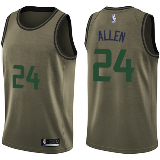 Youth Nike Utah Jazz #24 Grayson Allen Swingman Green Salute to Service NBA Jersey - Ujersey
