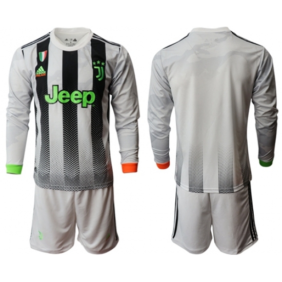 Juventus Blank Joint Long Sleeves Soccer Club Jersey