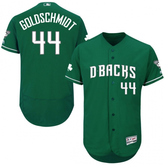 Men's Majestic Arizona Diamondbacks #44 Paul Goldschmidt Green Celtic Flexbase Authentic Collection MLB Jersey - Ujersey