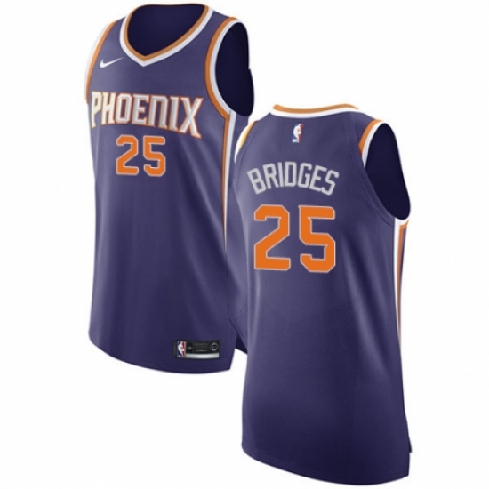 Men's Nike Phoenix Suns #25 Mikal Bridges Authentic Purple NBA Jersey - Icon Edition - Ujersey