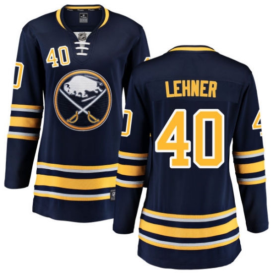 Women's Buffalo Sabres #40 Robin Lehner Fanatics Branded Navy Blue Home Breakaway NHL Jersey - Ujersey