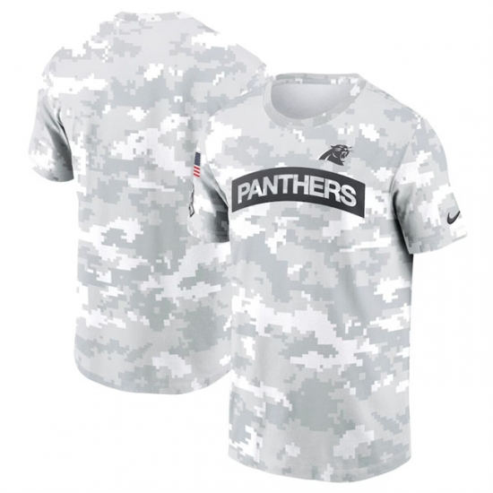 Men's Carolina Panthers 2024 Arctic Camo Salute To Service Performance T-Shirt - Ujersey
