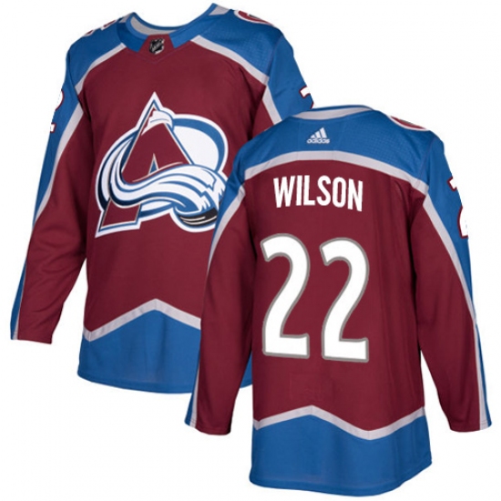 Men's Adidas Colorado Avalanche #22 Colin Wilson Authentic Burgundy Red Home NHL Jersey - Ujersey