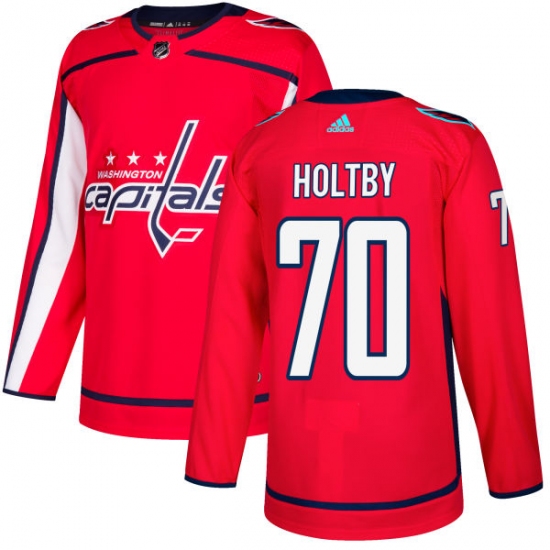 Youth Adidas Washington Capitals #70 Braden Holtby Authentic Red Home NHL Jersey - Ujersey