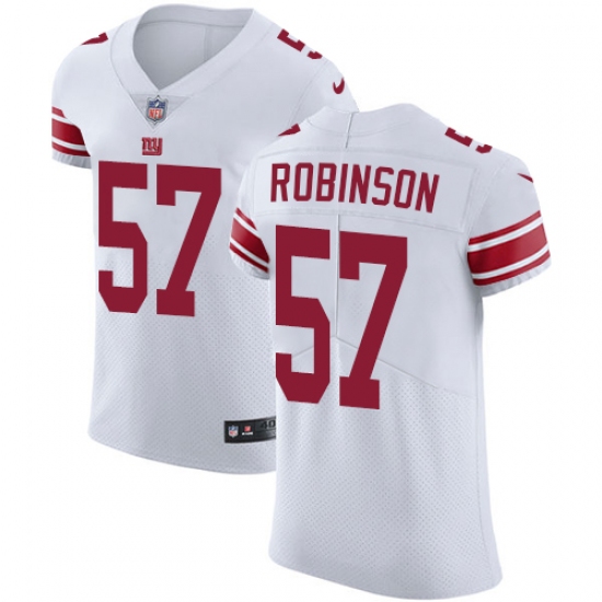 Men's Nike New York Giants #57 Keenan Robinson White Vapor Untouchable Elite Player NFL Jersey