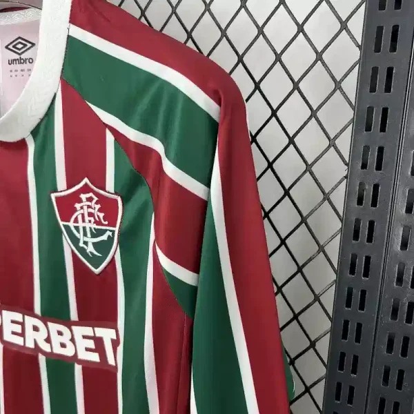 Fluminense FC Soccer Jersey Home Long Sleeve Custom Shirt 2025-26 - ujerseystore