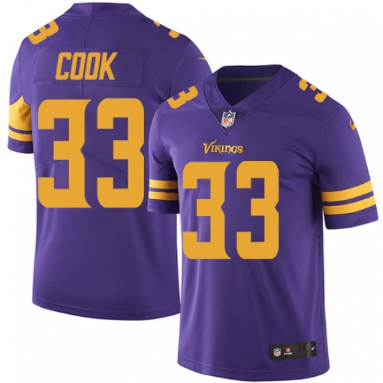 Youth Nike Minnesota Vikings #33 Dalvin Cook Limited Purple Rush Vapor Untouchable NFL Jersey - Ujersey