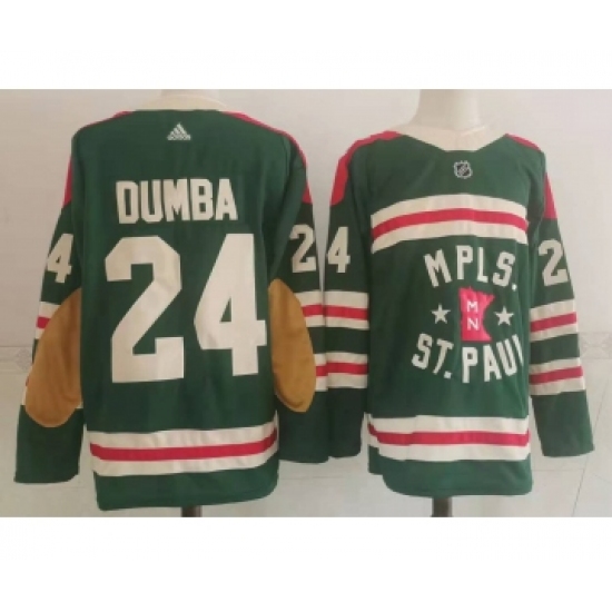 Men's Minnesota Wild #24 Matt Dumba Green 2022 Winter Classic Adidas Stitched NHL Jersey - Ujersey