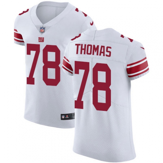 Men's New York Giants #78 Andrew Thomas White Stitched NFL New Elite Jersey - Ujersey