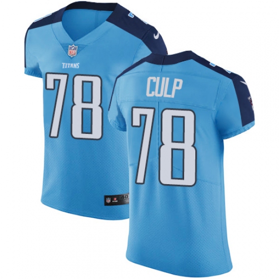 Men's Nike Tennessee Titans #78 Curley Culp Light Blue Team Color Vapor Untouchable Elite Player NFL Jersey - Ujersey