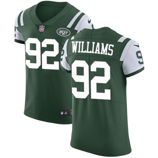 Men's Nike New York Jets #92 Leonard Williams Elite Green Team Color NFL Jersey - Ujersey