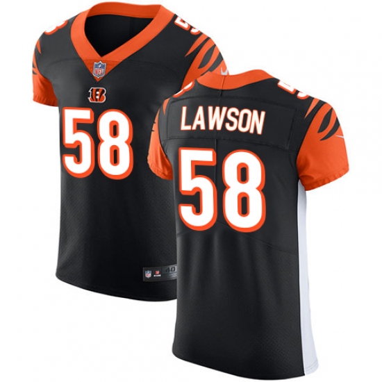 Men's Nike Cincinnati Bengals #58 Carl Lawson Black Team Color Vapor Untouchable Elite Player NFL Jersey - Ujersey