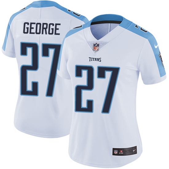 Women's Nike Tennessee Titans #27 Eddie George White Vapor Untouchable Limited Player NFL Jersey - Ujersey
