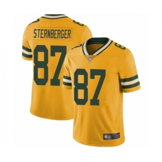 Men's Green Bay Packers #87 Jace Sternberger Limited Gold Rush Vapor Untouchable Football Jersey - Ujersey