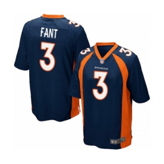 Men's Denver Broncos #3 Drew Lock Game Navy Blue Alternate Football Jersey - Ujersey
