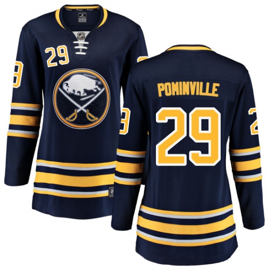 Women's Buffalo Sabres #29 Jason Pominville Fanatics Branded Navy Blue Home Breakaway NHL Jersey - Ujersey