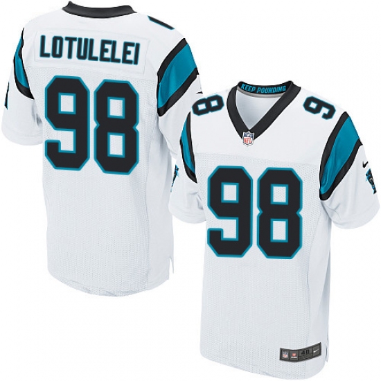 Men's Nike Carolina Panthers #98 Star Lotulelei Elite White NFL Jersey - Ujersey