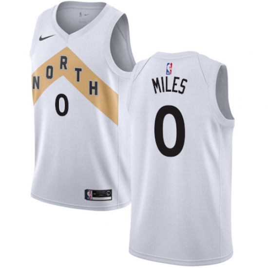 Men's Nike Toronto Raptors #0 C.J. Miles Swingman White NBA Jersey - City Edition - Ujersey