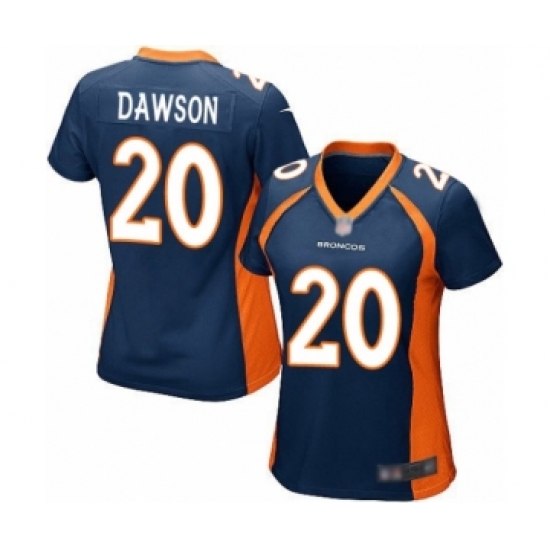 Women's Denver Broncos #20 Duke Dawson Game Navy Blue Alternate Football Jersey - Ujersey