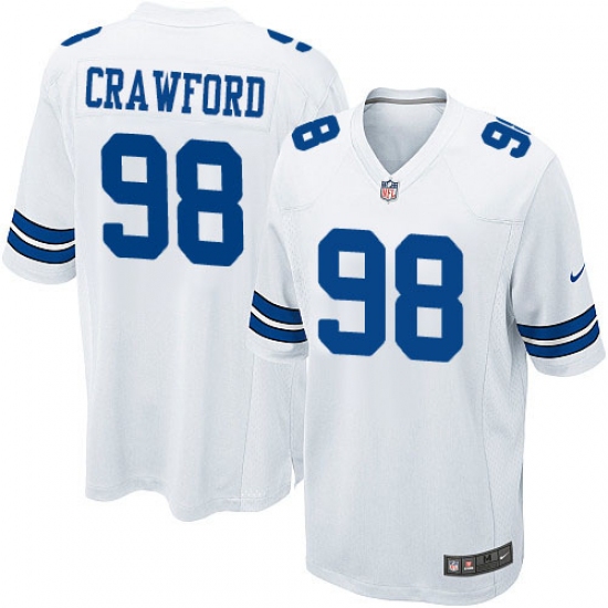 Men's Nike Dallas Cowboys #98 Tyrone Crawford Game White NFL Jersey - Ujersey