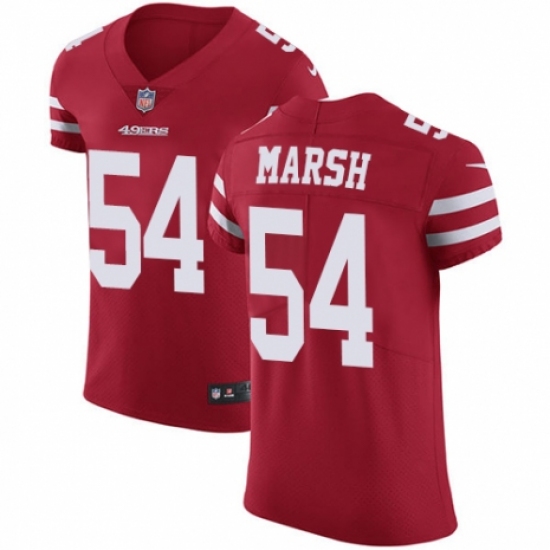 Men's Nike San Francisco 49ers #54 Cassius Marsh Red Team Color Vapor Untouchable Elite Player NFL Jersey - Ujersey