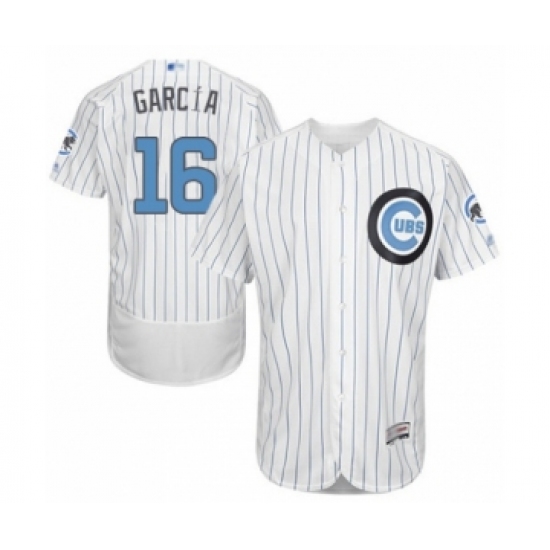 Men's Chicago Cubs #16 Robel Garcia Authentic White 2016 Father's Day Fashion Flex Base Baseball Player Jersey - Ujersey