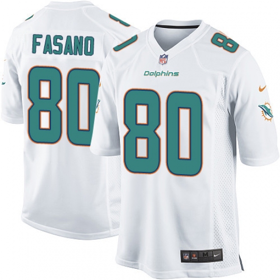 Men's Nike Miami Dolphins #80 Anthony Fasano Game White NFL Jersey