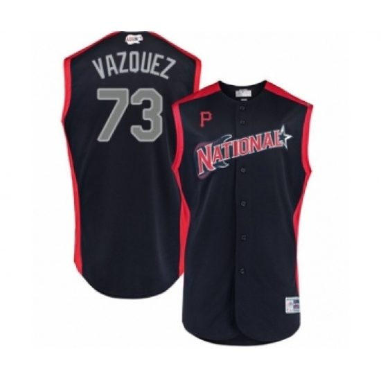 Youth Pittsburgh Pirates #73 Felipe Vazquez Authentic Navy Blue National League 2019 Baseball All-Star Jersey - Ujersey
