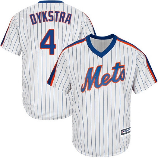 Youth Majestic New York Mets #4 Lenny Dykstra Authentic White Alternate Cool Base MLB Jersey - Ujersey