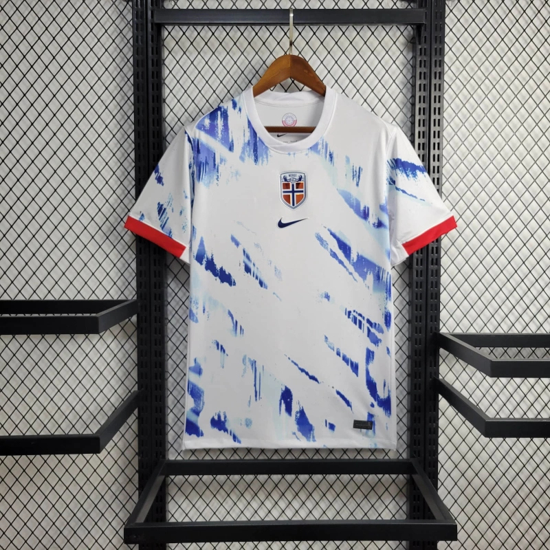 Norway Soccer Jersey Away Custom Shirt 2024 - ujerseystore