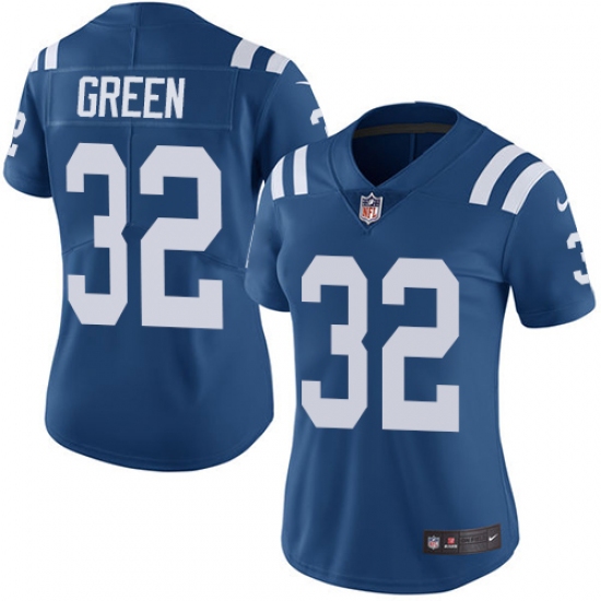 Women's Nike Indianapolis Colts #32 T.J. Green Elite Royal Blue Team Color NFL Jersey - Ujersey