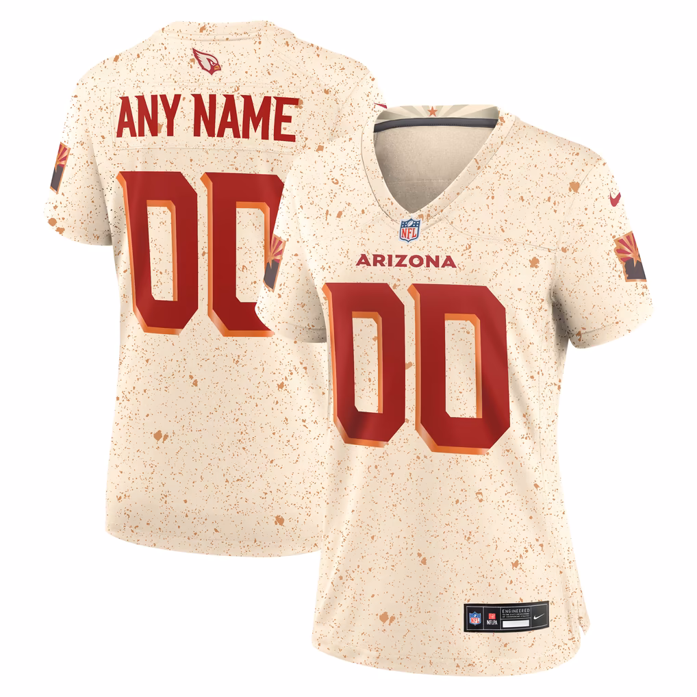 Women's Arizona Cardinals Nike Natural Rivalries Collection Custom Game Jersey - Ujersey