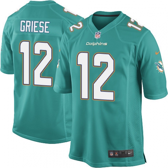 Men's Nike Miami Dolphins #12 Bob Griese Game Aqua Green Team Color NFL Jersey - Ujersey