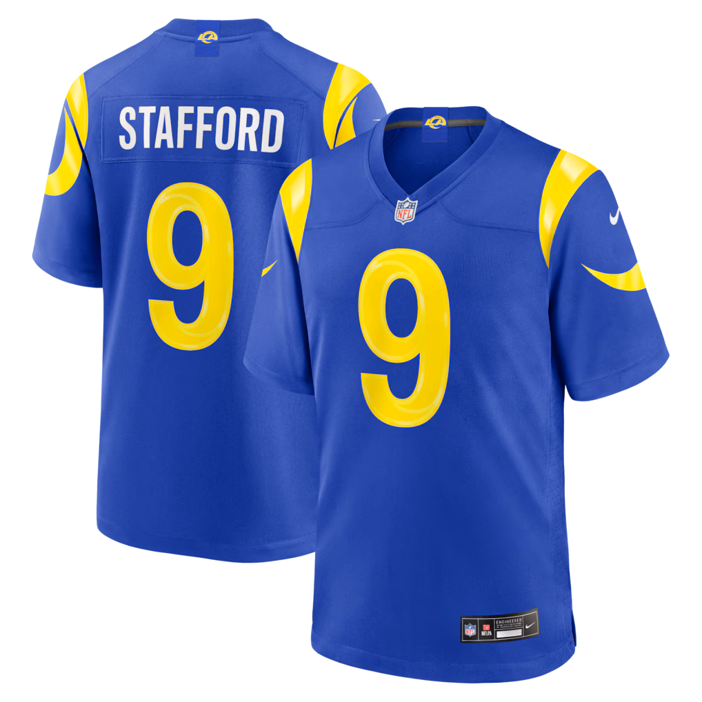 Men's Los Angeles Rams Matthew Stafford Nike Royal Team Game Player Jersey - Ujersey Shop