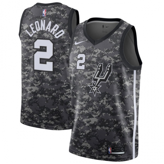 Youth Nike San Antonio Spurs #2 Kawhi Leonard Swingman Camo NBA Jersey - City Edition - Ujersey