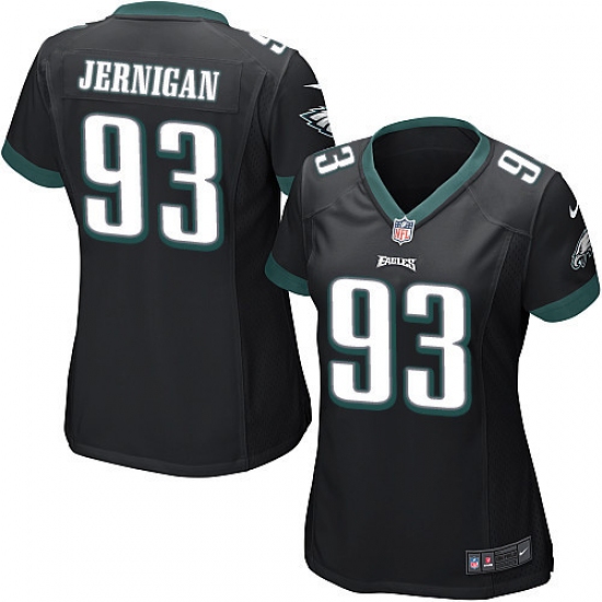 Women's Nike Philadelphia Eagles #93 Timmy Jernigan Game Black Alternate NFL Jersey - Ujersey