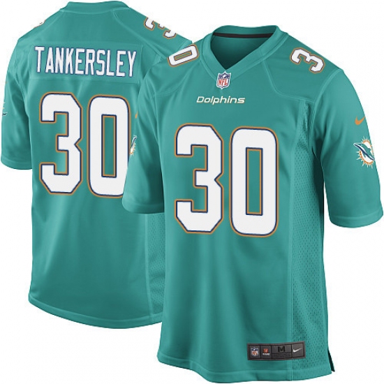 Men's Nike Miami Dolphins #30 Cordrea Tankersley Game Aqua Green Team Color NFL Jersey - Ujersey