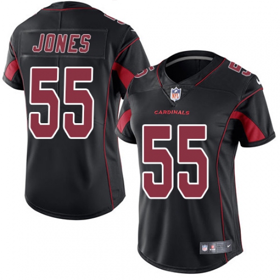 Women's Nike Arizona Cardinals #55 Chandler Jones Limited Black Rush Vapor Untouchable NFL Jersey - Ujersey