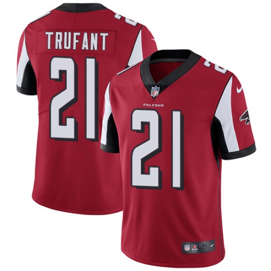 Youth Nike Atlanta Falcons #21 Desmond Trufant Red Team Color Vapor Untouchable Limited Player NFL Jersey - Ujersey