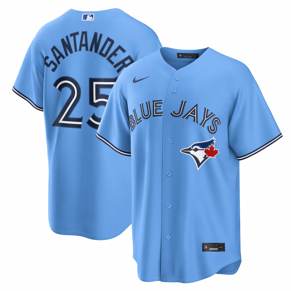 Men's Toronto Blue Jays Anthony Santander Nike Light Blue Alternate Replica Jersey