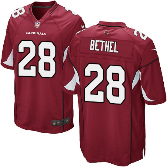 Men's Nike Arizona Cardinals #28 Justin Bethel Game Red Team Color NFL Jersey - Ujersey