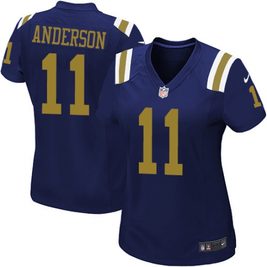 Women's Nike New York Jets #11 Robby Anderson Elite Navy Blue Alternate NFL Jersey - Ujersey