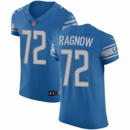 Men's Nike Detroit Lions #72 Frank Ragnow Blue Team Color Vapor Untouchable Elite Player NFL Jersey - Ujersey