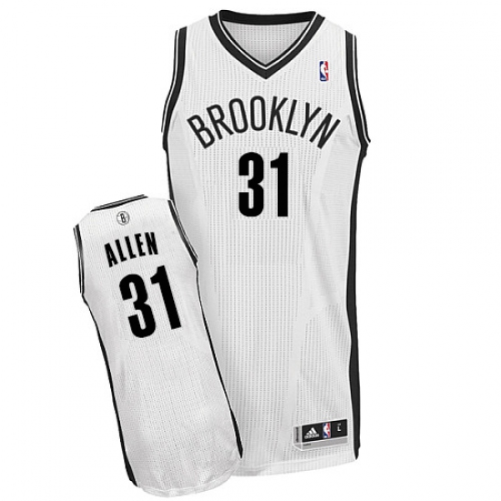 Men's Adidas Brooklyn Nets #31 Jarrett Allen Authentic White Home NBA Jersey - Ujersey