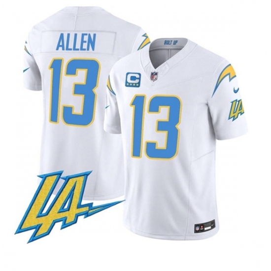 Men's Los Angeles Chargers #13 Keenan Allen White F.U.S.E With LA & 4-Star C Vapor Limited Football Stitched Jersey - Ujersey
