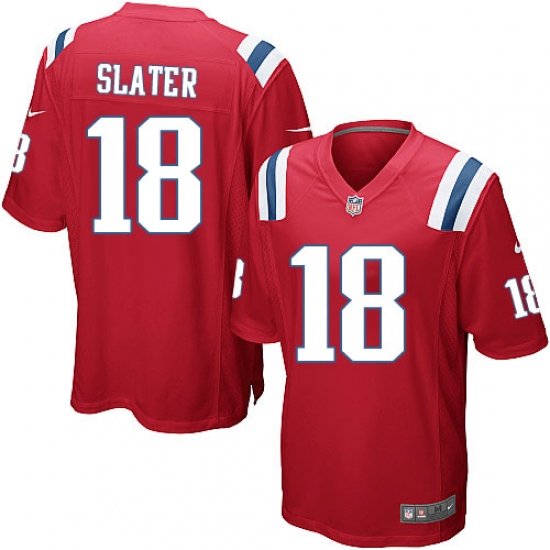 Men's Nike New England Patriots #18 Matthew Slater Game Red Alternate NFL Jersey - Ujersey