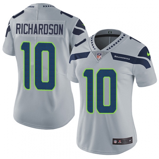 Women's Nike Seattle Seahawks #10 Paul Richardson Grey Alternate Vapor Untouchable Limited Player NFL Jersey - Ujersey