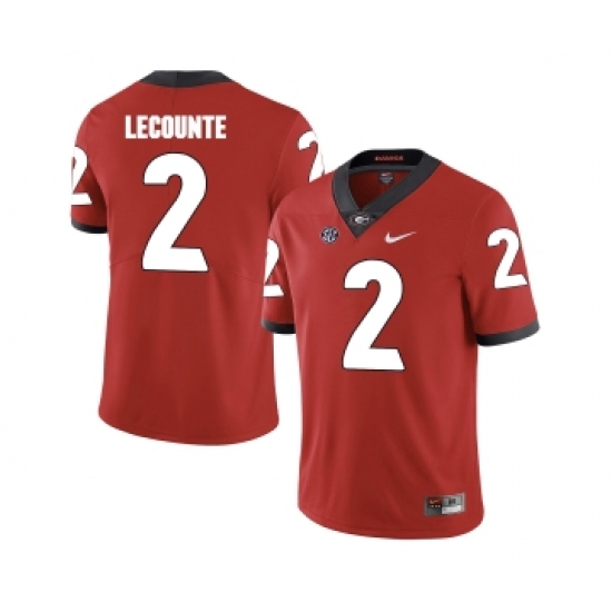 Georgia Bulldogs 2 Richard LeCounte Red College Football Jersey - Ujersey