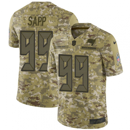 Youth Nike Tampa Bay Buccaneers #99 Warren Sapp Limited Camo 2018 Salute to Service NFL Jersey - Ujersey