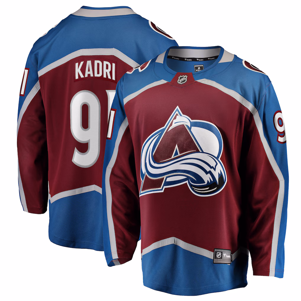 Men's Colorado Avalanche Nazem Kadri Fanatics Maroon Home Breakaway Jersey - Ujersey NHL